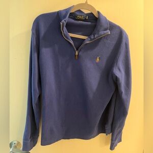 Ralph Lauren blue sweater. Perfect for work & dinners. Super comfy & charming!